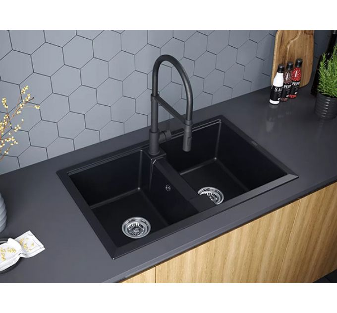 Мойка Paulmark Tandem 80/2 PM238150-BLM, черный