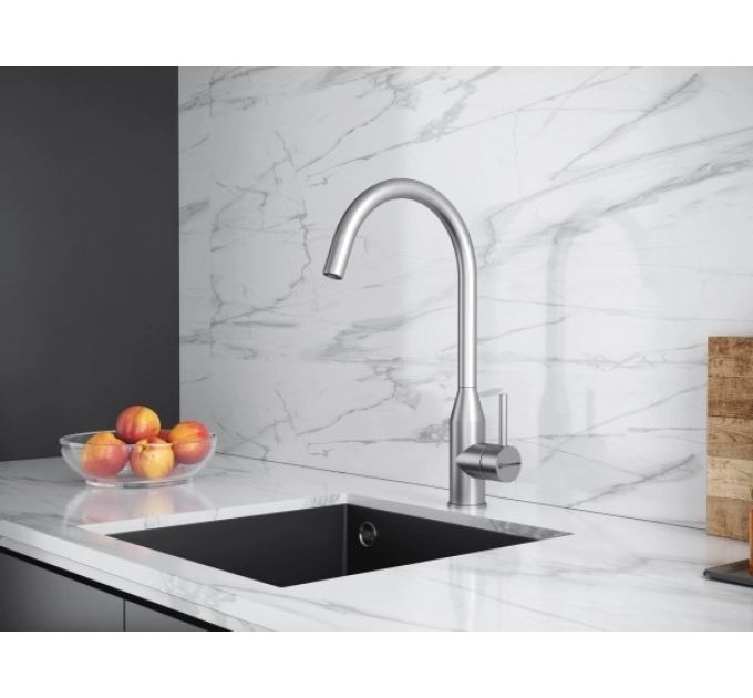 Смеситель Kuchenstern TIDA нержавеющая сталь