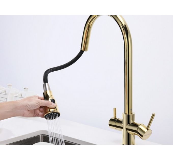 Смеситель Paulmark Lange La214212-G, золото