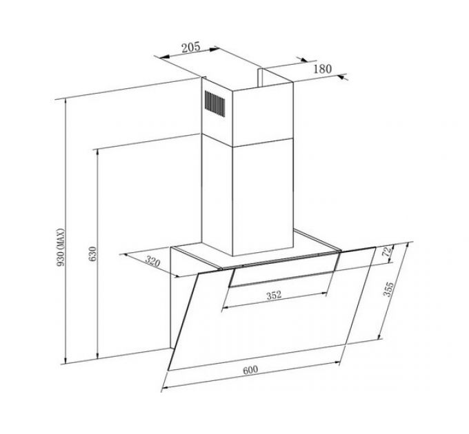 Вытяжка MEFERI AIRBOX60WH COMFORT