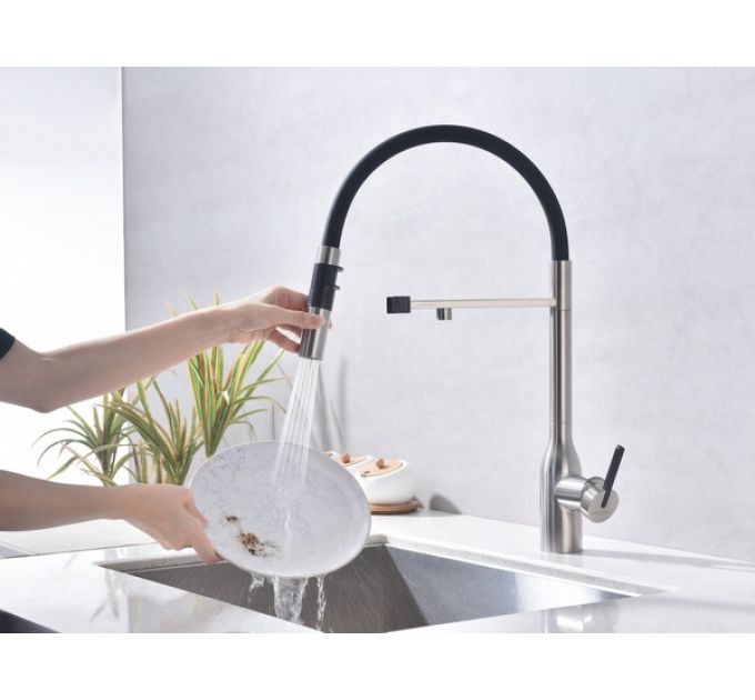 Смеситель Paulmark Magneto One Ma213188-BS, брашированная нерж. сталь