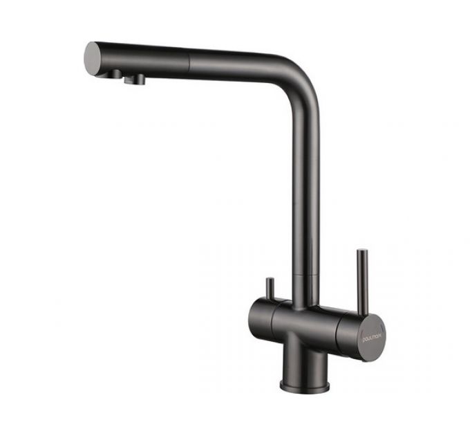 Смеситель Paulmark Skalen Sk213020-GM, вороненая сталь