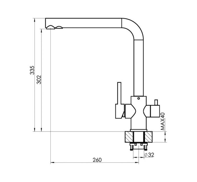 Смеситель Florentina Альдо брауни
