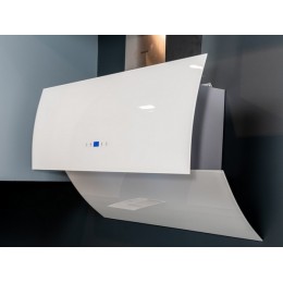Вытяжка GRAUDE DH 90.3 WE, 8400, белая, стекло/нержавейка, 700 м3/ч, сенсорное управление.