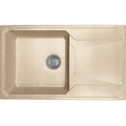 Мойка Dr.Gans КАРДИНАЛ 840 терра, SKU 26303, мрамор, 1 чаша, с крылом, 840x500 мм