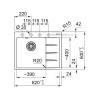 Мойка Franke CNG 611/211-62 TL черный матовый, чаша слева - купить в интернет-магазине