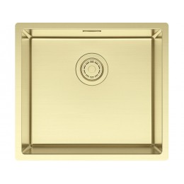 Мойка Paulmark Lassan 49 uni 26606, нержавеющая сталь, 490x440x200 мм, 1 чаша, светлое золото