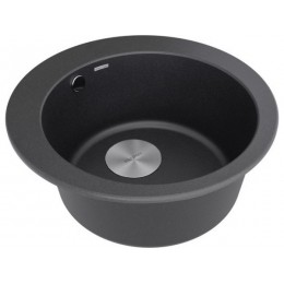 Мойка Paulmark Gelegen 50 PM404800-BL, черный гранит, врезная, ⌀475х185 мм, SKU 23807.