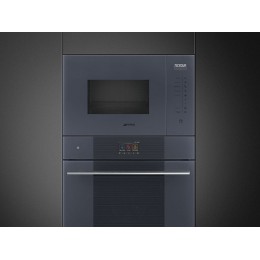 СВЧ-печь SMEG FMI125G 60 см, 25 л, Серый Нептун, 900 Вт, сенсорное управление, 4 функции, 8 программ, SKU 35707