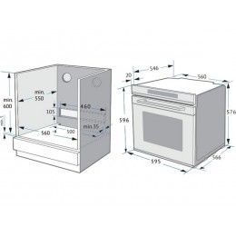 Духовой шкаф Kuppersberg HT 612 BX, 60 см, черный/нерж. сталь, 72 л, 12 режимов, A+ (SKU: 35310)