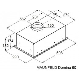 Вытяжка MAUNFELD Domina 60 SKU 33416, белый, 1000 м3/ч, 51,5 дБ