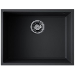 Мойка 35016 Tetogranit 550x420 мм подстольная черная для тумбы от 60 см