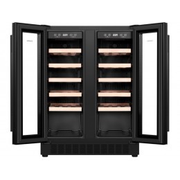 Винный шкаф MAUNFELD MBWC-112S40, встраиваемый, 112 л, 2 камеры, металл, 40 бутылок