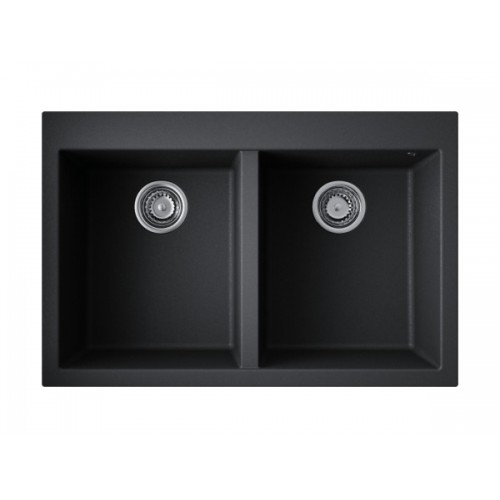 Мойка Omoikiri Bosen 80-2-BL из Tetogranit в черном цвете (4993836) - Качество и стиль для вашей кухни