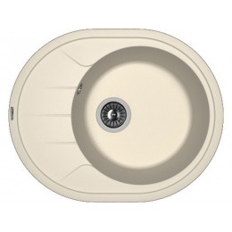 Мойка Florentina Родос 620 (SKU 21218) врезная, кварцевая, 1 чаша, с крылом, перелив, 620x510 мм
