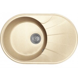Мойка Dr.Gans Gelcoat Виола 740 дюна, SKU 21124, мрамор, 1 чаша, с крылом, перелив.
