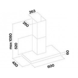 Вытяжка Falmec MERCURIO EVO 60, SKU 35825, 600 м³/ч, нерж. сталь, LED 2700K-5600K
