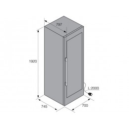 Винный шкаф ASKO WCN111942G, черный, 545 л, 261 бутылка, A+