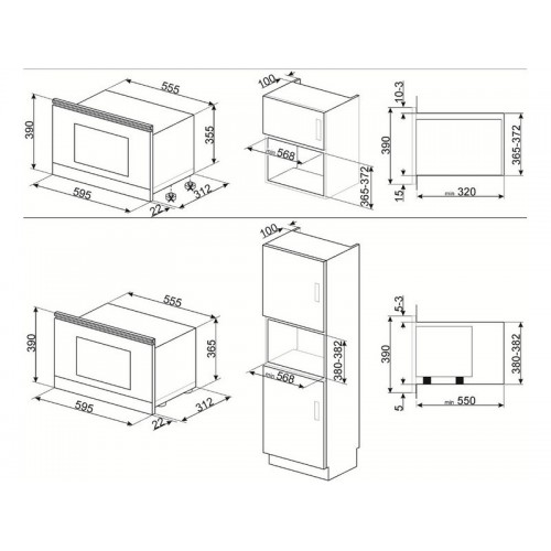 СВЧ-печь SMEG MP122B3 встраиваемая - Элегантность и Функциональность для Вашей Кухни