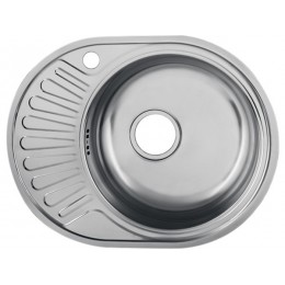 Мойка Ukinox Фаворит FAD577.447 -5K 1R, матовая нерж. сталь, Ø 360 мм, 140 мм глубина, SKU 16926.