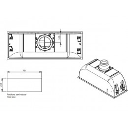 Вытяжка Falmec 24931 BUILT-IN BURANO 70 INOX, 600 м³/ч, нержавеющая сталь
