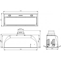 Вытяжка Falmec 24931 BUILT-IN BURANO 70 INOX, 600 м³/ч, нержавеющая сталь
