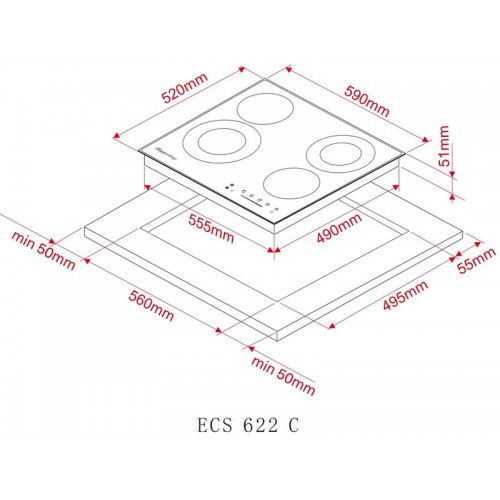 Варочная панель Kuppersberg ECS 622 C электрическая - Эффективность и стиль для вашей кухни