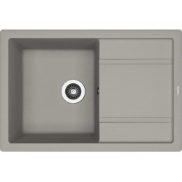Мойка Florentina Липси 760 грей, SKU 21633, кварц, 1 чаша, с крылом, перелив.