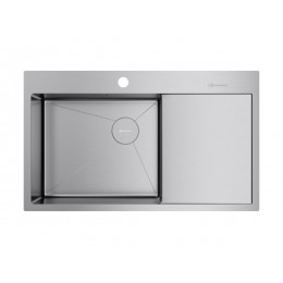 Мойка 34136 Omoikiri Akisame 86-L, врезная, нержавеющая сталь, 860х510, слева, 1.2 мм