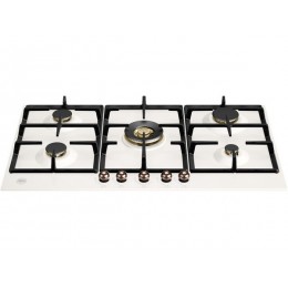 Варочная панель Bertazzoni P905CHERAC газовая, 90 см, нержавеющая сталь, 5 конфорок, слоновая кость, SKU 10139