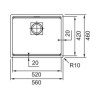 Мойка Franke KNG 110-52 в грифельном сером цвете с вент-автоматом (125.0731.689) - Качество и Стиль для Вашей Кухни