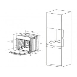 Духовой шкаф MEFERI MEO6016BK 60см, 76л, черный, сенсор, 16 режимов, 310°С, А, 29342