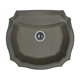 Мойка Florentina Эмилия 640 черный, 1 чаша, кварц, 640x550 мм, SKU 26743