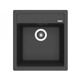 Мойка Florentina Липси 460 черный, SKU 21245, кварцевая, 1 чаша, 460х510 мм