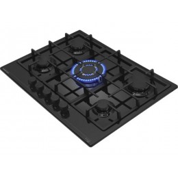 Варочная панель MEFERI MGH705BK POWER газовая 5 конфорок, черная, 68 см, SKU 34447