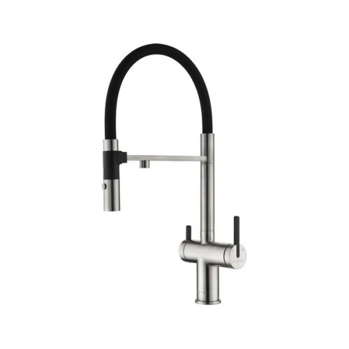 Смеситель Paulmark Gravity GR213888-BS из брашированной стали - стиль и надежность для вашей кухни