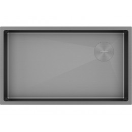 Мойка Paulmark Next-skew 74 uni PM887444-MG, 740x440 мм, нержавеющая сталь, матовый серый, SKU 26352