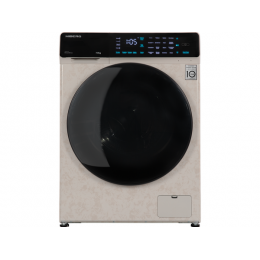 Стиральная машина HIBERG i-DDQ9 - 712 Ym, 7 кг, A+++, 1200 об/мин, бежевый мрамор, инверторный двигатель, фронтальная загрузка, SKU 27454