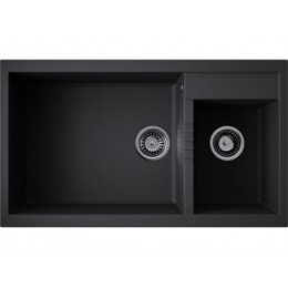 Мойка 35056 Omoikiri Tedori 86-2-LB-BL Tetogranit 860x500 мм черный