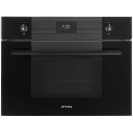 Духовой шкаф SMEG SO4101M1B3, 40 л, черный, с СВЧ, 850 Вт, 10 функций, 3100 Вт, 60 см, поворотные переключатели, LCD-дисплей, 2 уровня. SKU 29259