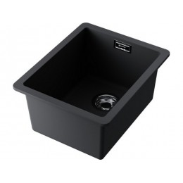 Мойка Omoikiri Kata 34-U-BL 34661 Artgranit, подстольная, 340x420 мм, черный