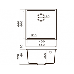 Мойка Omoikiri Bosen 44-U-GR Tetogranit/leningrad grey (4997010)