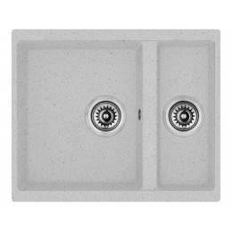 Мойка Longran Enigma 12369, гранит, 555х460 мм, врезная, 2 чаши