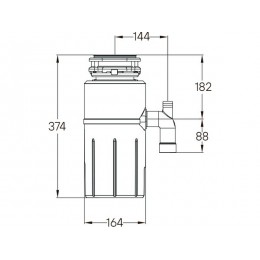 Измельчитель Paulmark INTENSO I-500, SKU 24370, 1/2 л.с., Ø164 мм, 1050 мл, 55-65 дБ