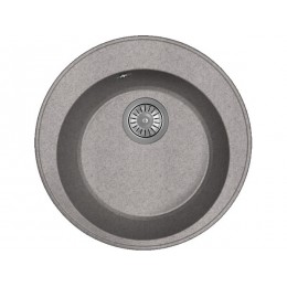 Мойка 21172 Dr.Gans Gelcoat Пион, мрамор, врезная, ⌀480х197 мм, 1 чаша, перелив.