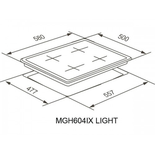 Варочная панель MEFERI MGH604IX LIGHT газовая - Купить по лучшей цене в интернет-магазине