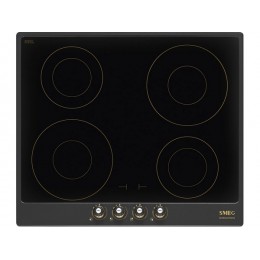 Варочная панель SMEG SI764AOM 60 см, черная, 4 зоны, SKU 28077
