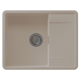 Мойка Florentina Пьемонт 650 бежевый, SKU 26681, кварц, 1 чаша, с крылом.