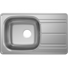 Мойка Ukinox Спектр SPM788.480 (SKU 28793) - врезная, 1 чаша, нержавеющая сталь, 788x480 мм, матовая.