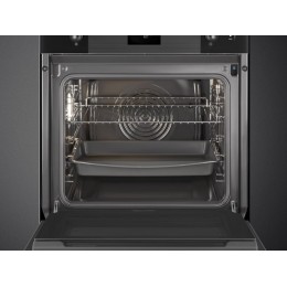 Духовой шкаф SMEG SOP6101S2B3, 60 см, черное стекло, паровая очистка, 11 функций, SKU 29295